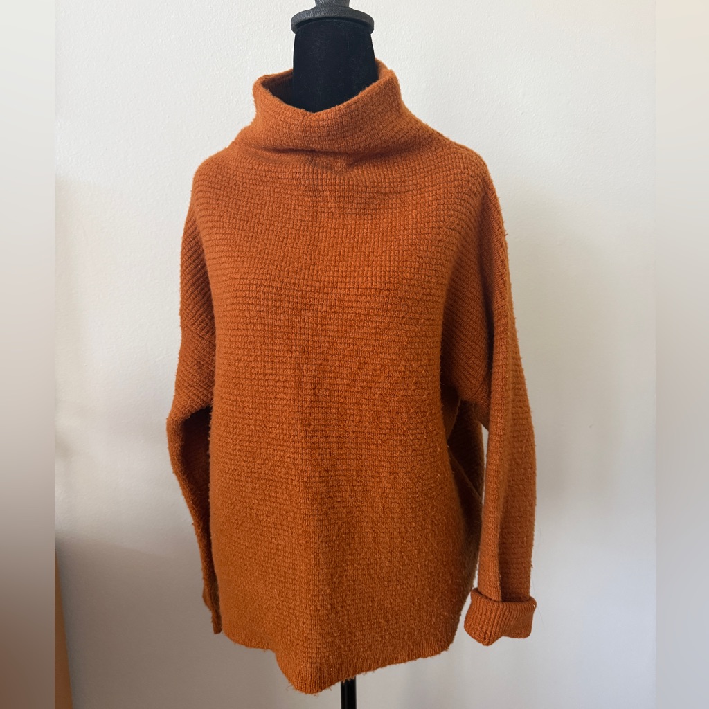 Madewell Rust Cowl Neck Sweater
